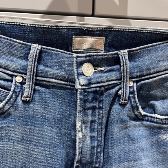 Mother Denim High Waisted Rascal Crop in Graffiti Girl Size 24 - Picture 4 of 9